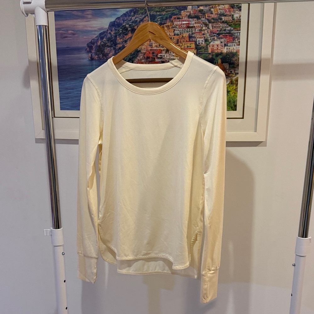 Varley Cream Long Sleeve Top